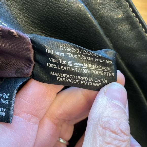 Ted‎ Baker black leather satchel bag with white stitching. Excellent condition. - Picture 8 of 8